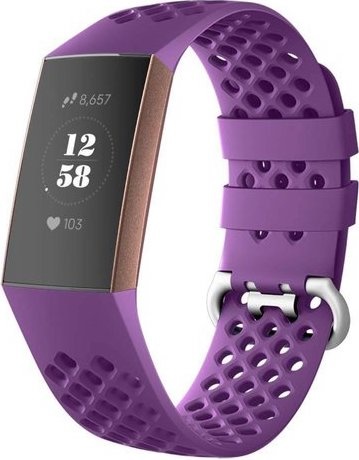 Bracelet sport point Fitbit Charge 3 & 4 - violet foncé