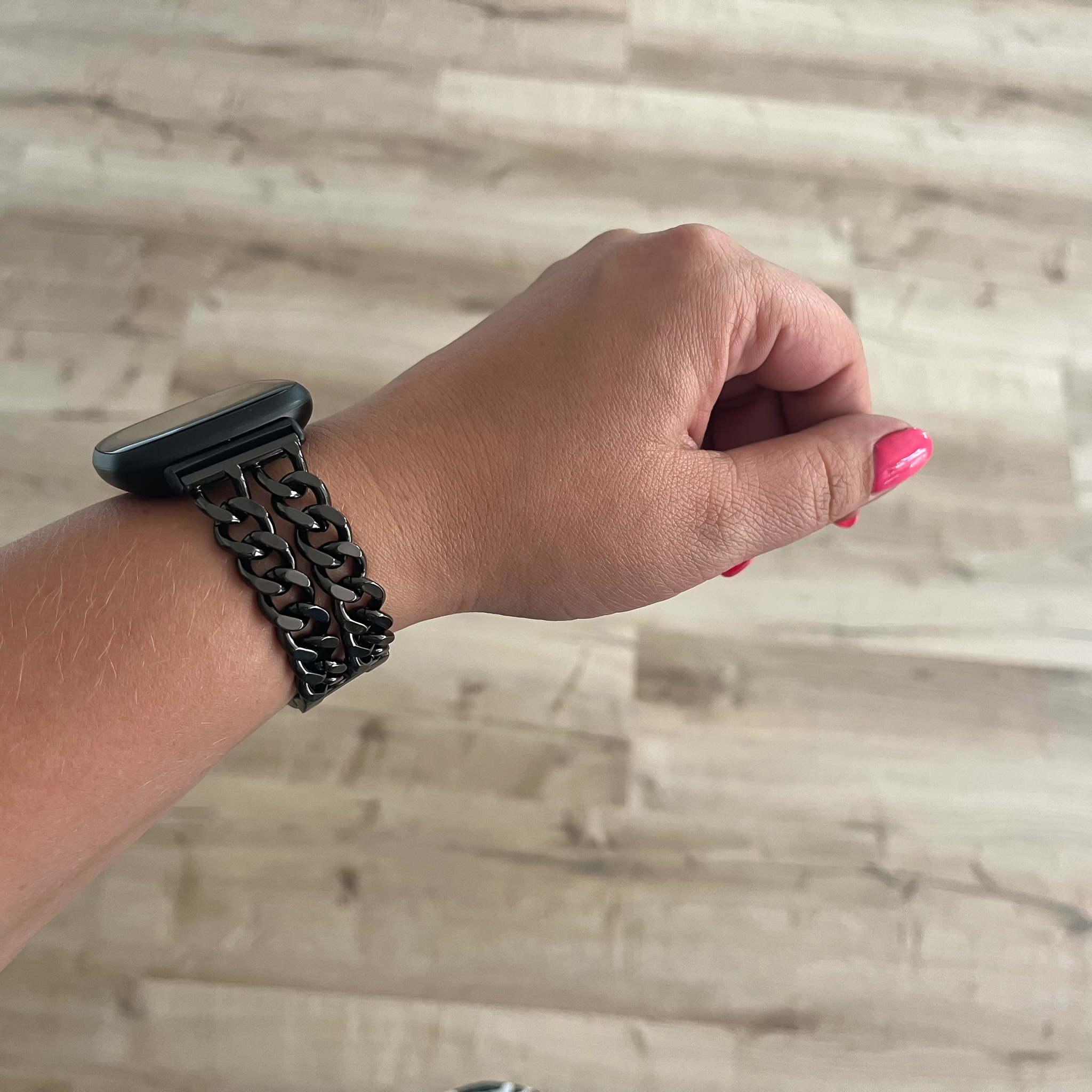 Bracelet acier cow-boy Fitbit Versa 3 / Sense - noir