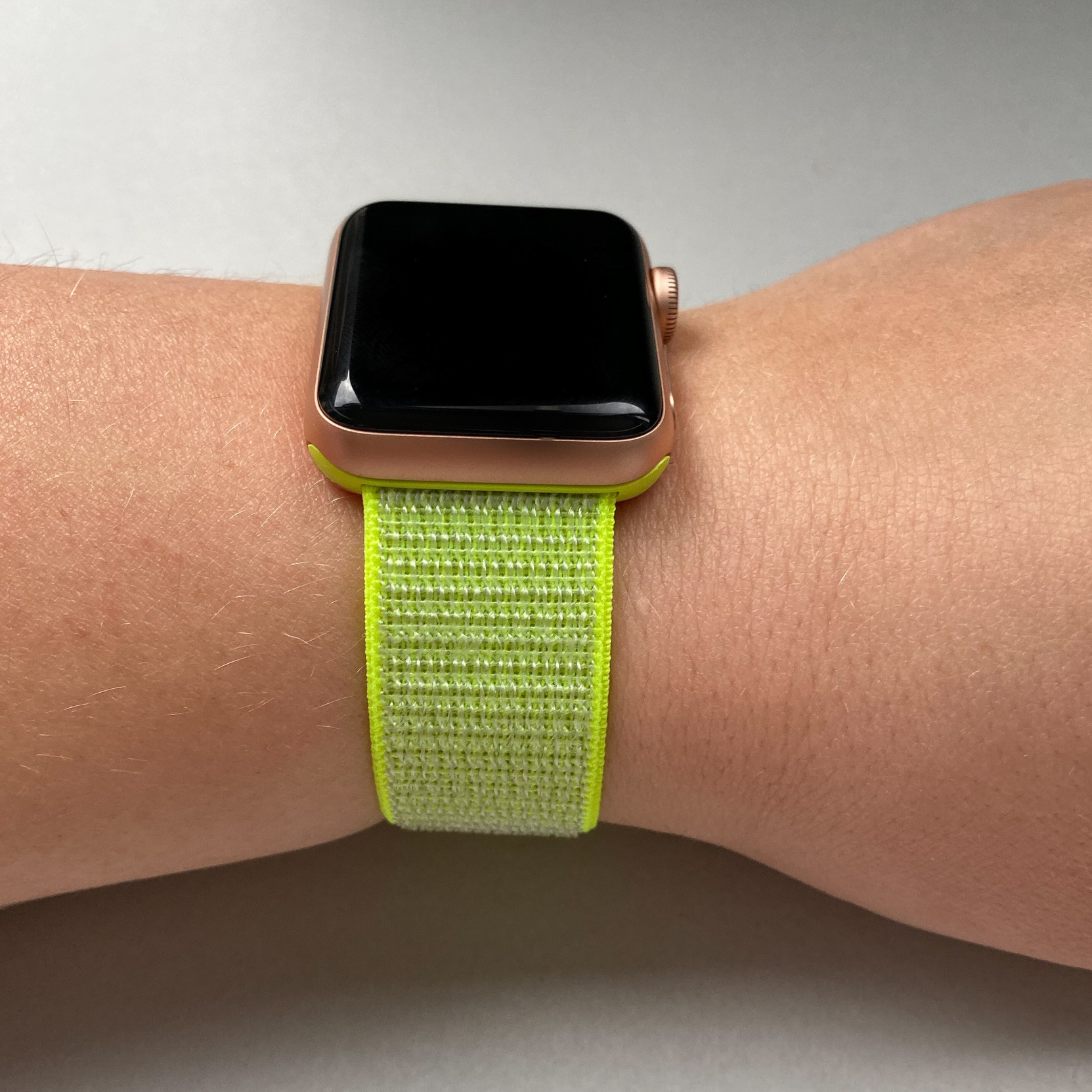 Bracelet boucle sport en nylon Apple Watch sportif - jaune