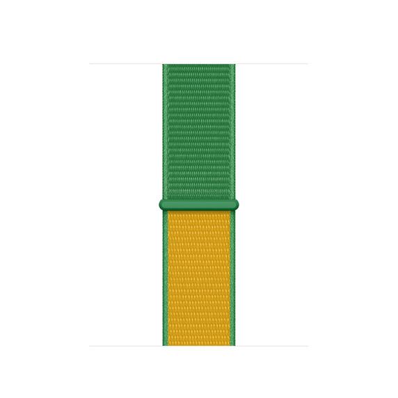 Bracelet boucle sport en nylon Apple Watch sportif - vert jaune