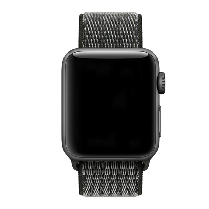 Bracelet boucle sport en nylon Apple Watch sportif - olive foncé