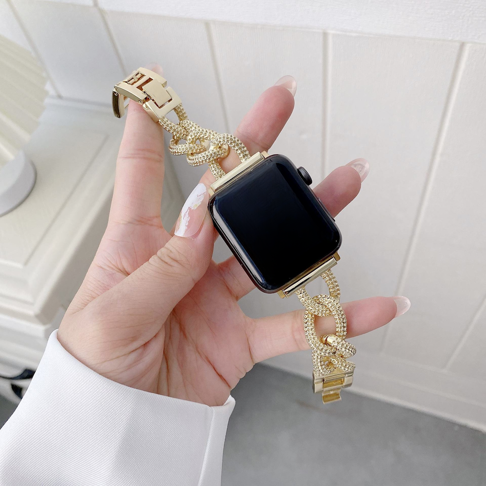 Bracelet acier maillon Chain Apple Watch - Or