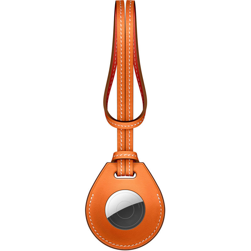 Porte-clés en cuir AirTag - orange