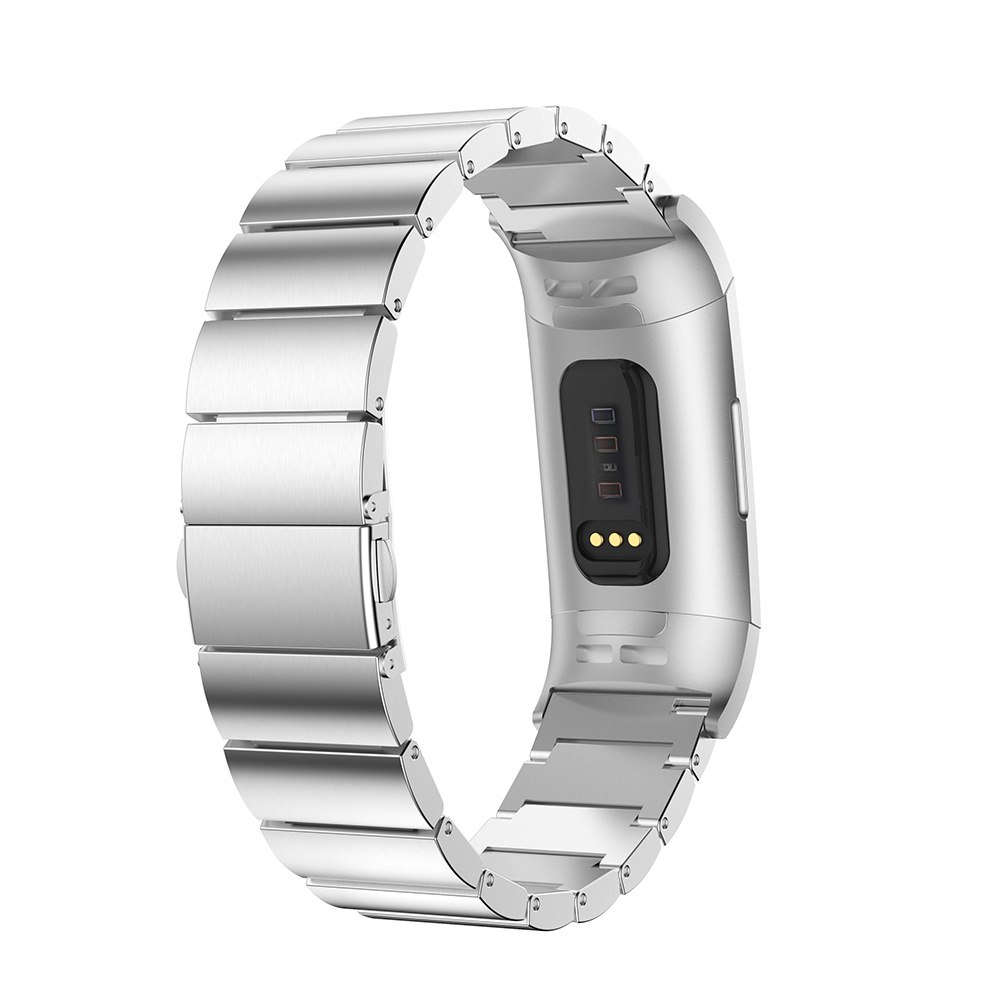 Bracelet acier maillons Fitbit Charge 3 & 4 - argent
