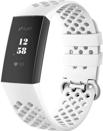 Bracelet sport point Fitbit Charge 3 & 4 - blanc