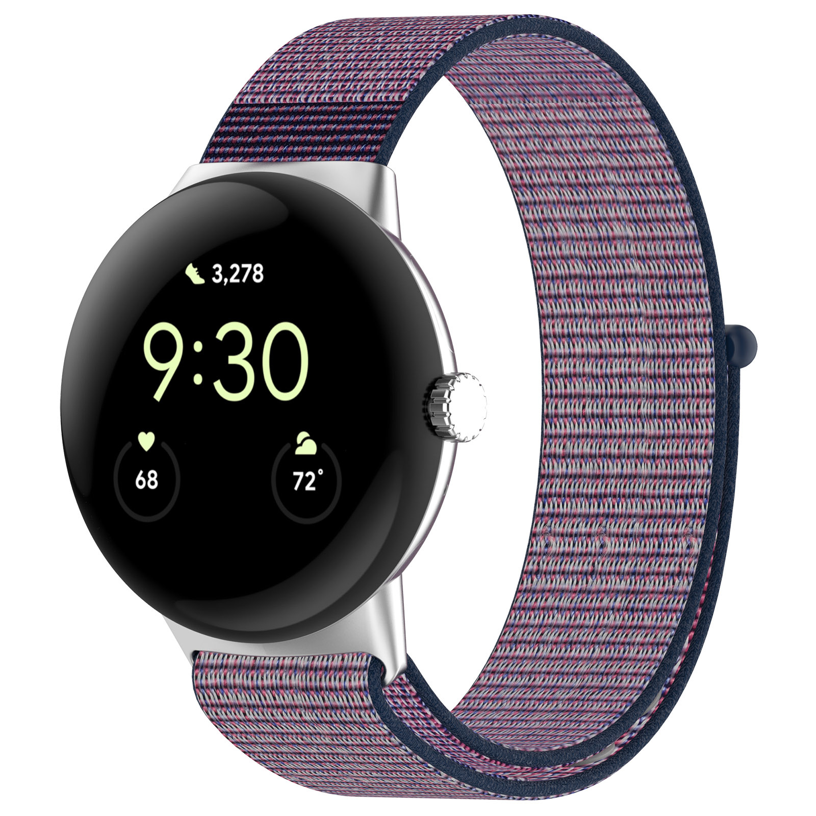 Bracelet boucle sport en nylon Google Pixel Watch - violet