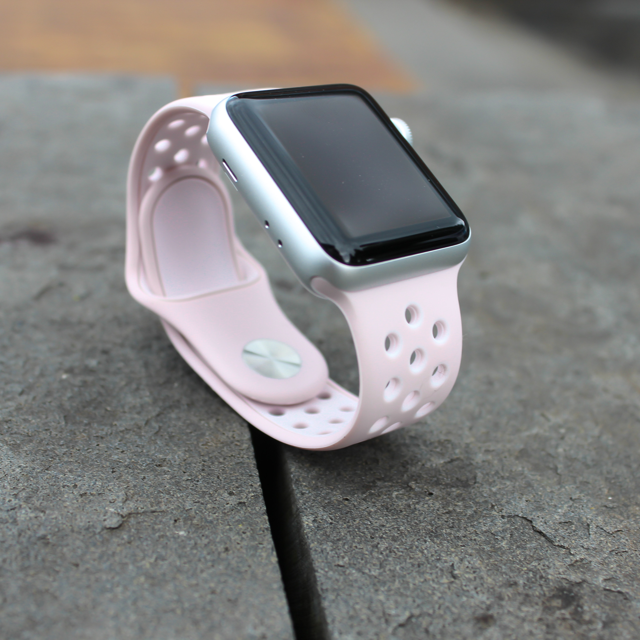 Bracelet sport double Apple Watch - rose clair rose