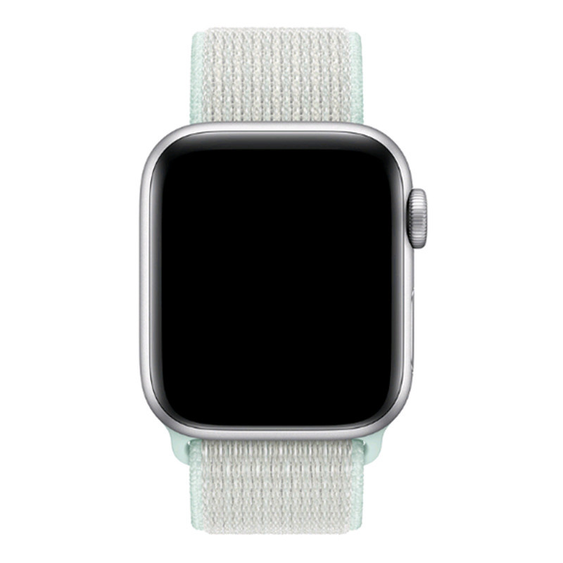Bracelet boucle sport en nylon Apple Watch - teinte bleu-vert