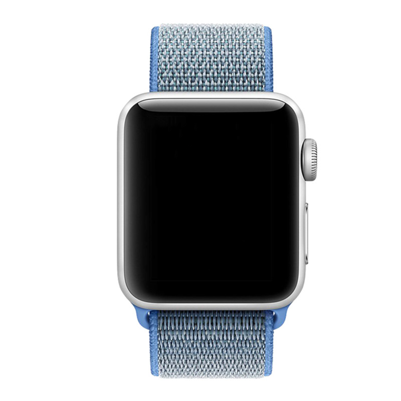 Bracelet boucle sport en nylon Apple Watch sportif - bleu