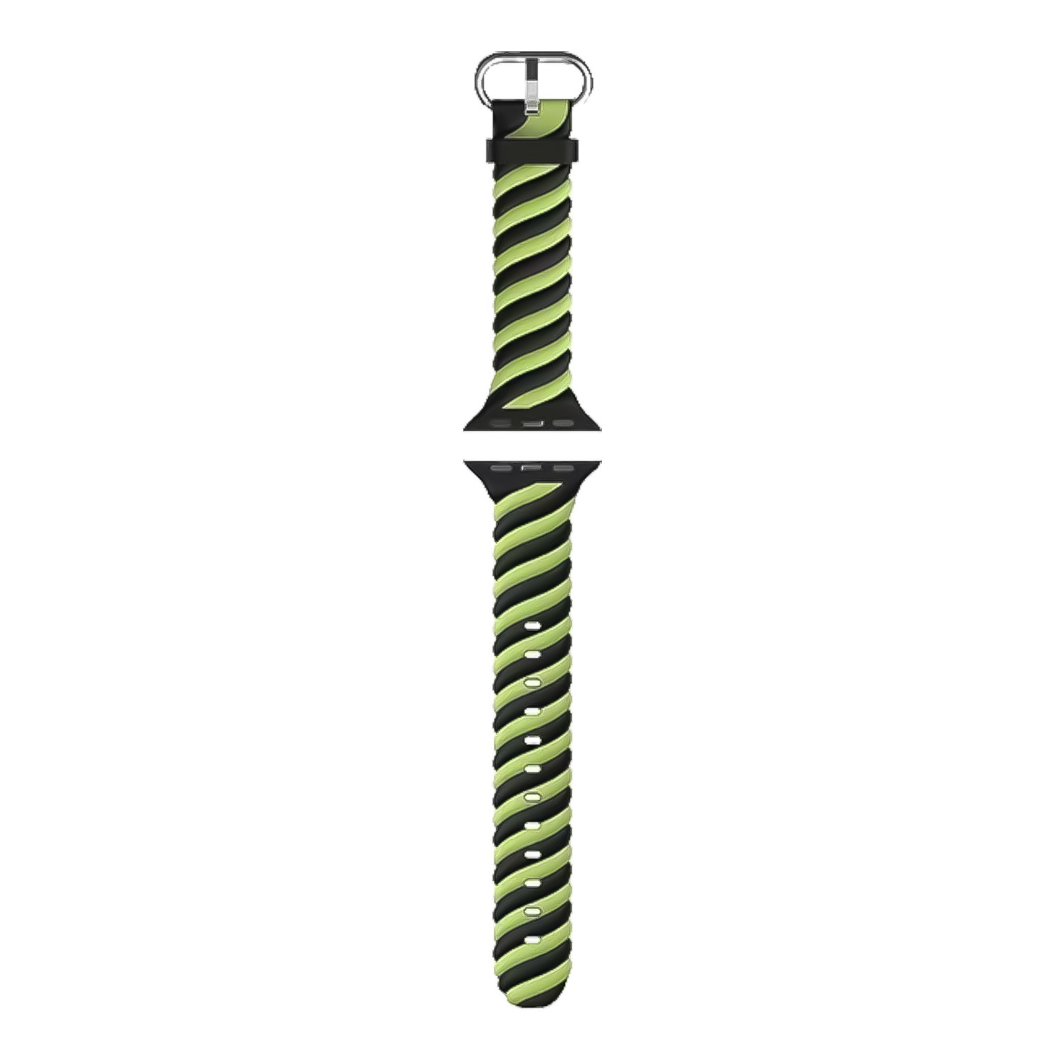 Bracelet sport swirl Apple Watch - noir jaune