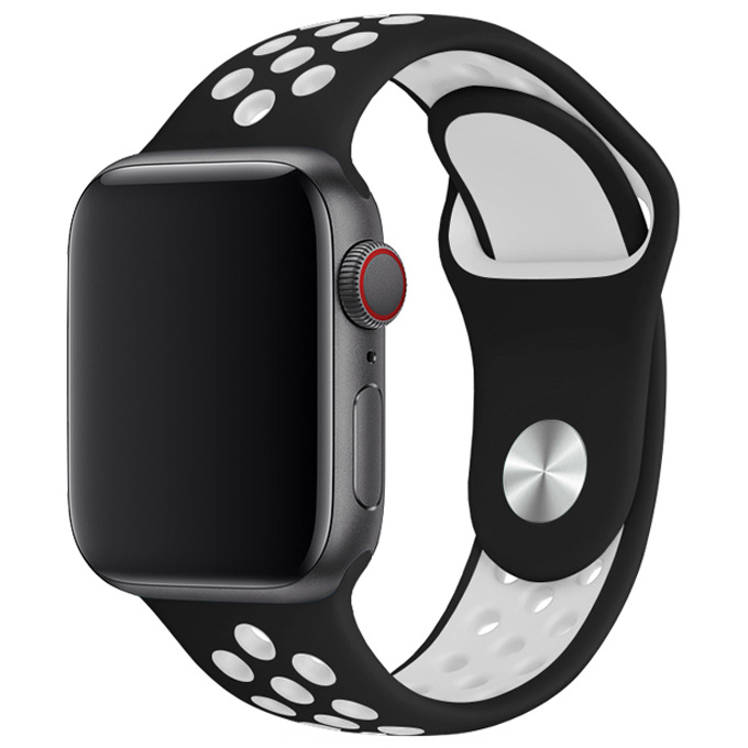 Bracelet sport double Apple Watch - noir et blanc