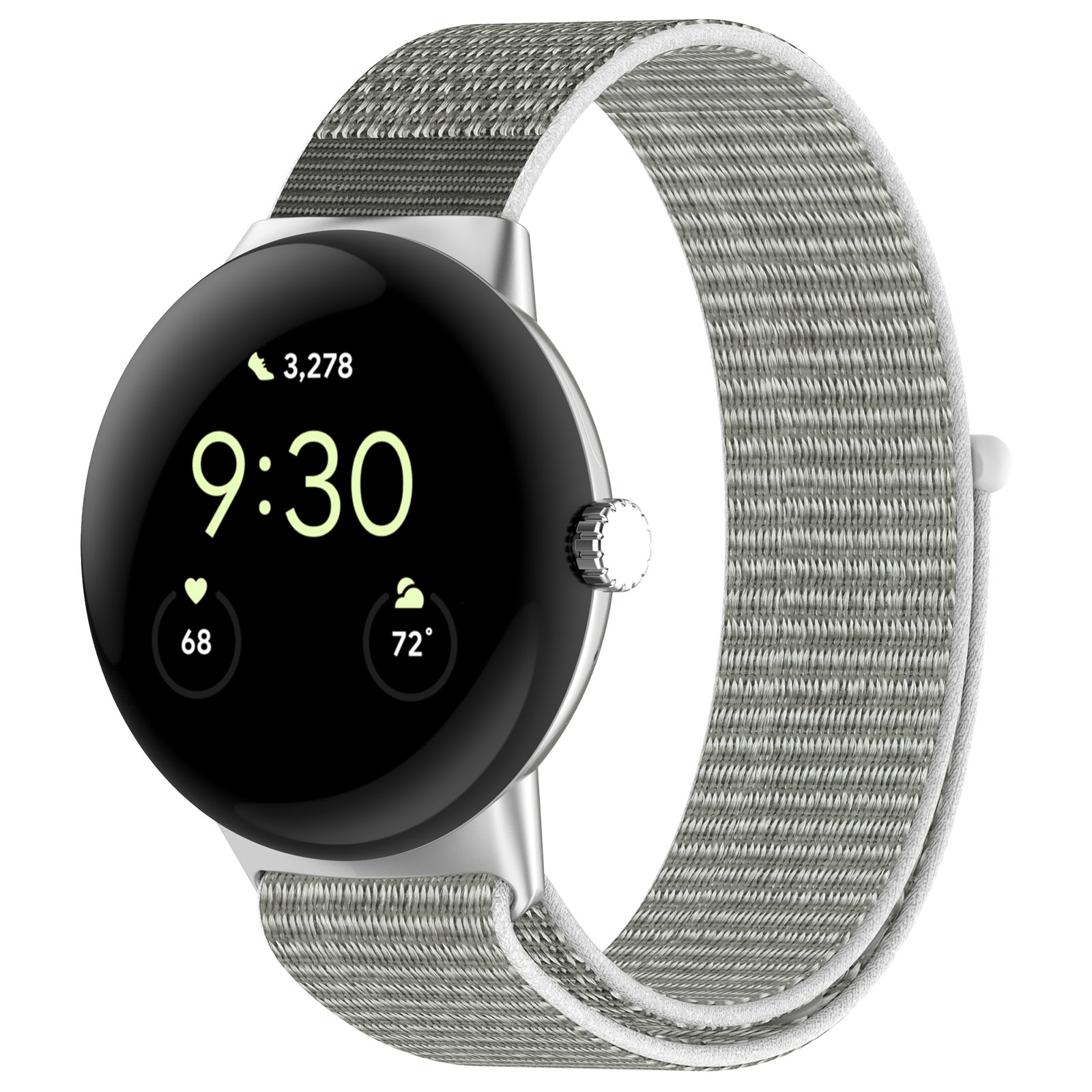 Bracelet boucle sport en nylon Google Pixel Watch - coquillage