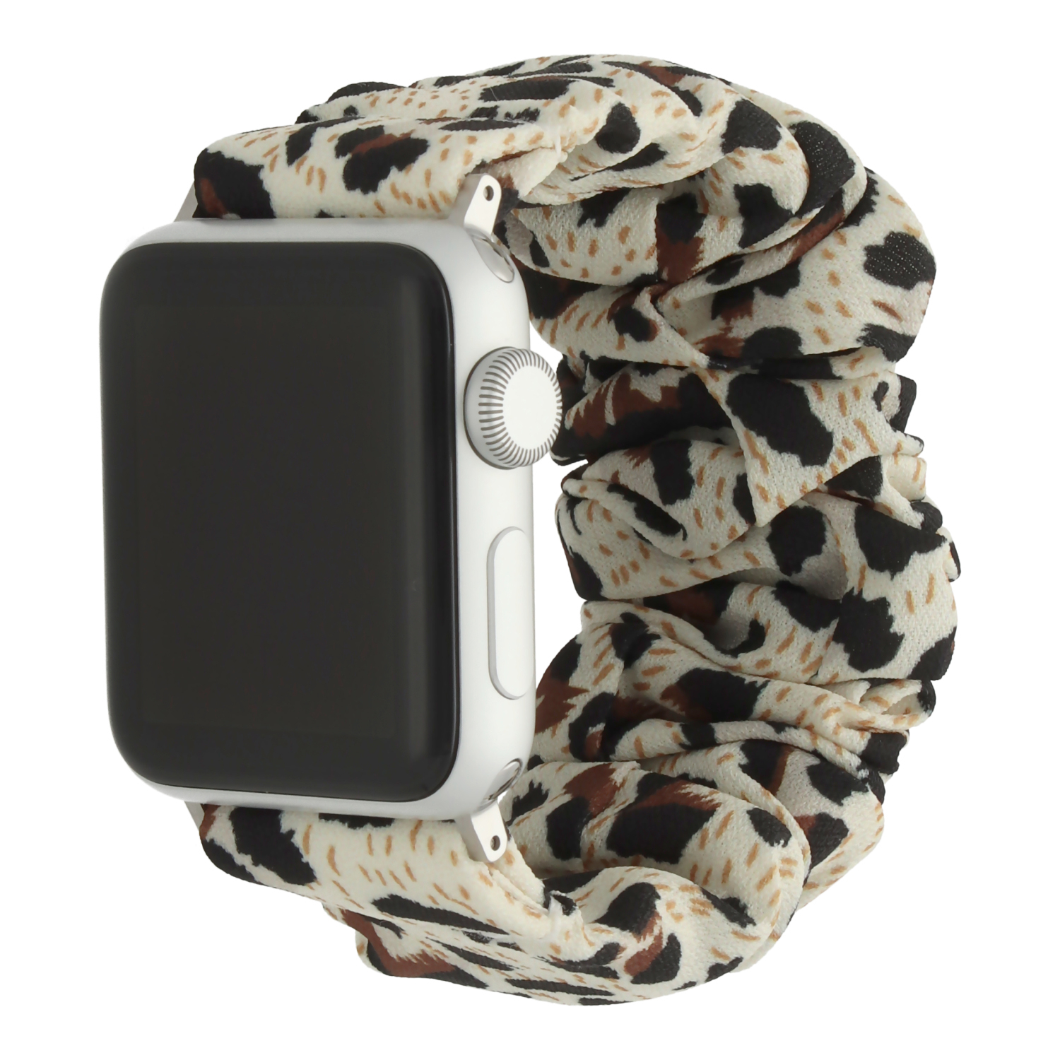 Bracelet nylon Scrunchie Apple Watch - Panthère lumière stellaire