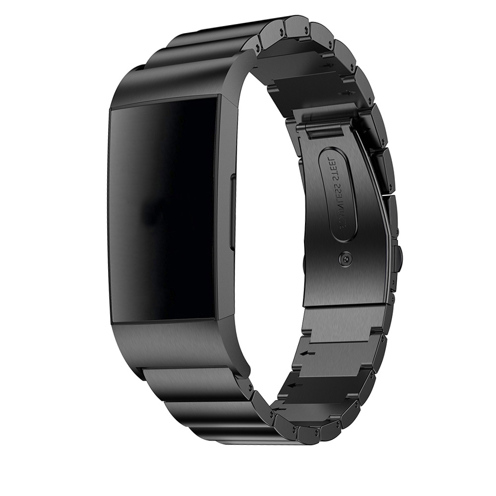 Bracelet acier maillons Fitbit Charge 3 & 4 - noir