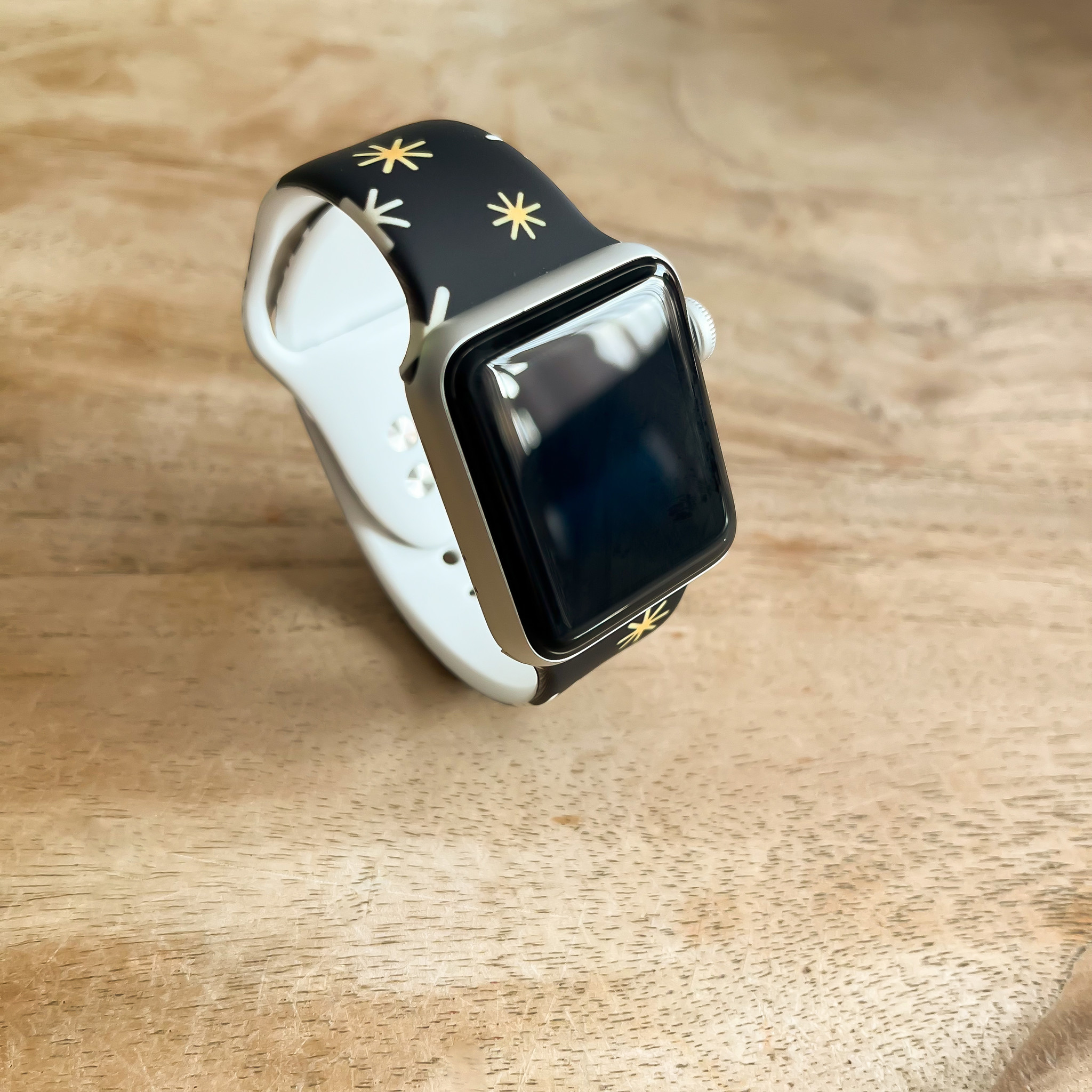 Bracelet sport imprimé Apple Watch - noir de Noël
