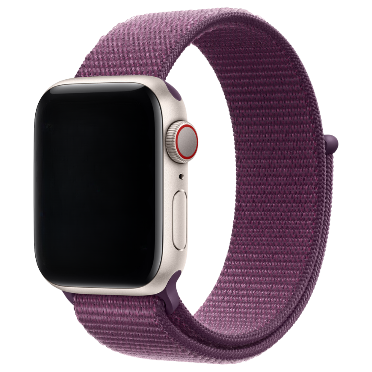 Bracelet boucle sport en nylon Apple Watch - prune