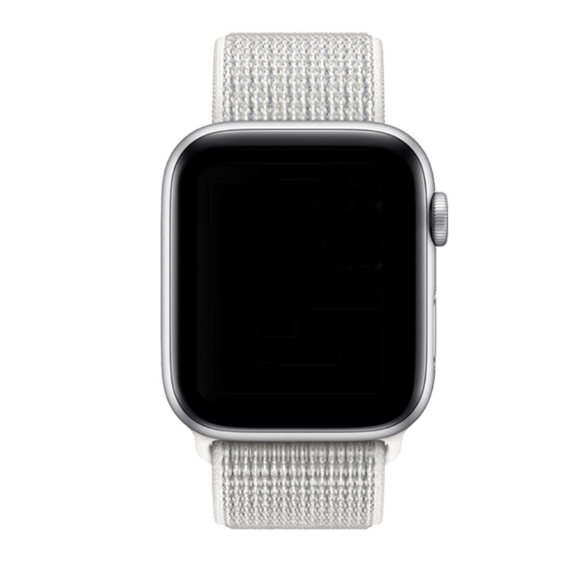 Bracelet boucle sport en nylon Apple Watch - top blanc