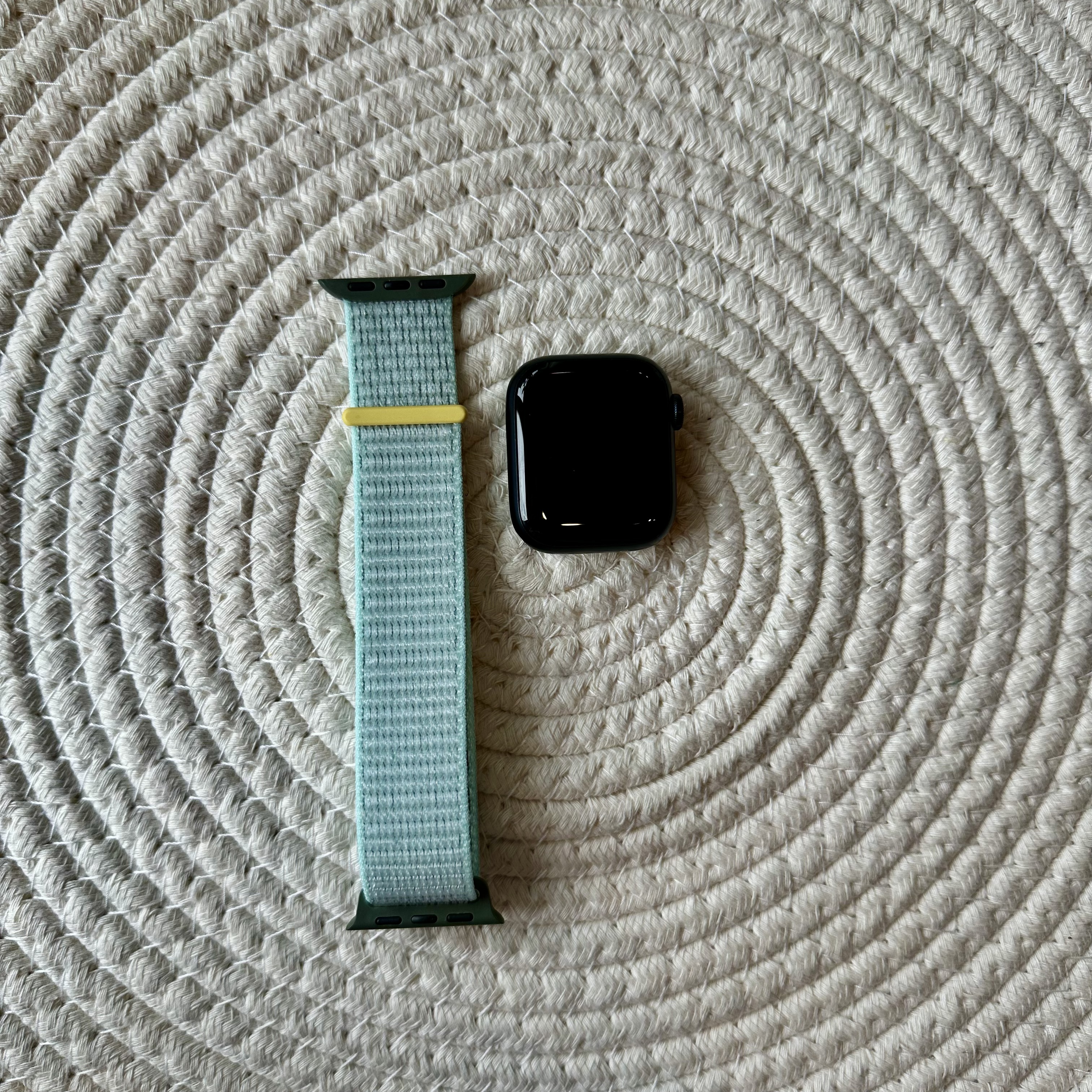 Bracelet boucle sport en nylon Apple Watch - menthe douce