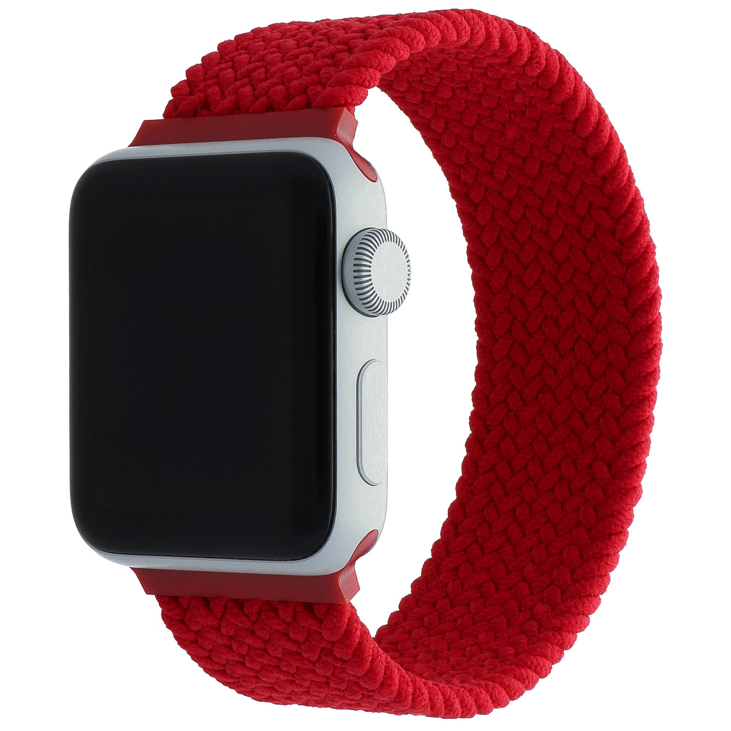 Bracelet nylon Boucle unique tressé Apple Watch - rouge
