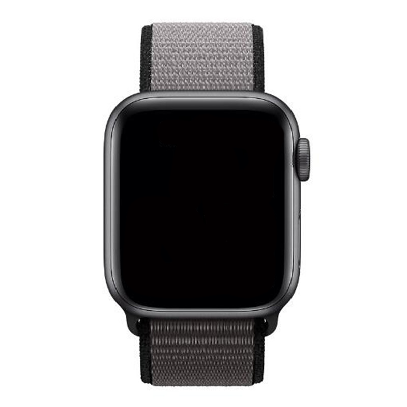 Bracelet boucle sport en nylon Apple Watch - gris ancre