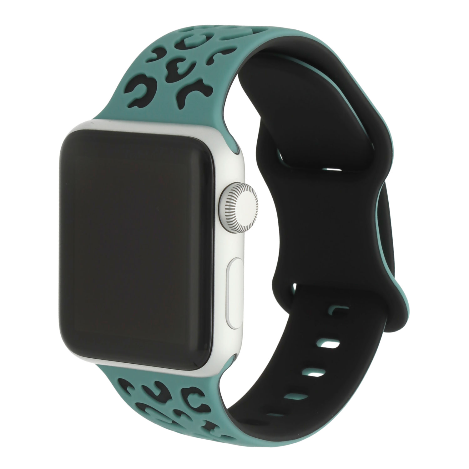 Bracelet silicone léopard wild Apple Watch - Cactus Noir