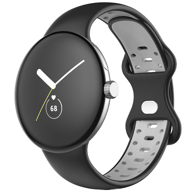 Bracelet sport double Google Pixel Watch - noir gris
