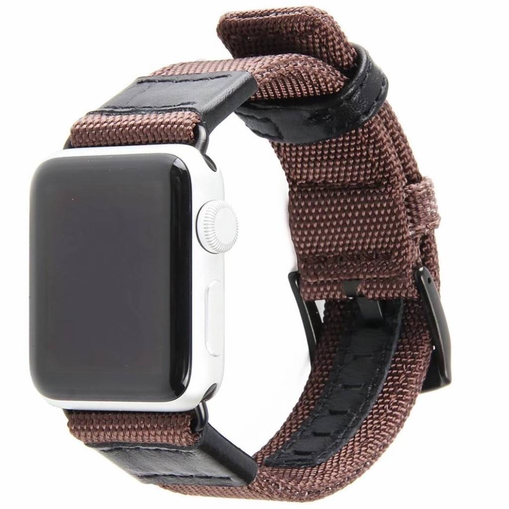 Bracelet nylon militaire Apple Watch - marron