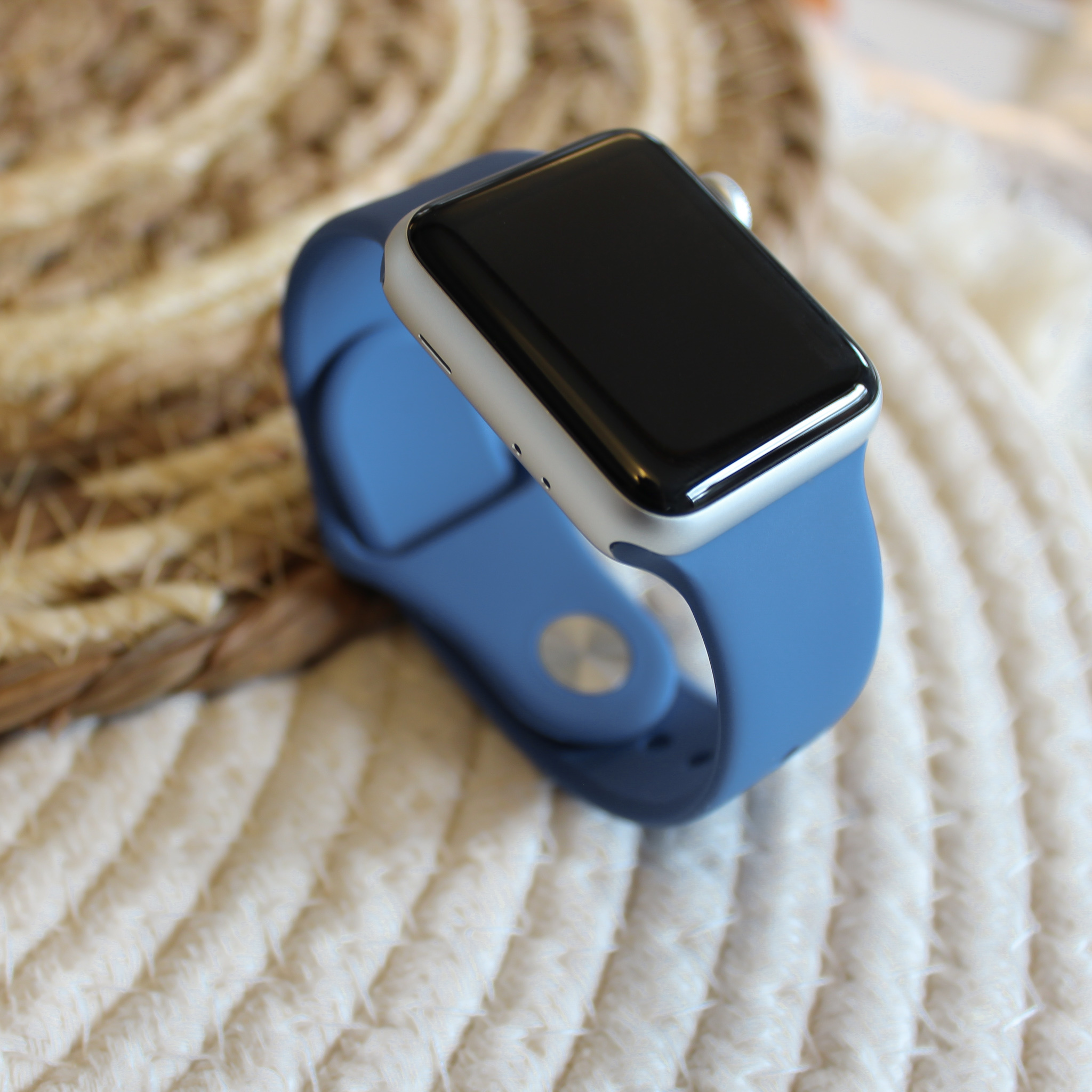 Bracelet sport Apple Watch - bleu lin