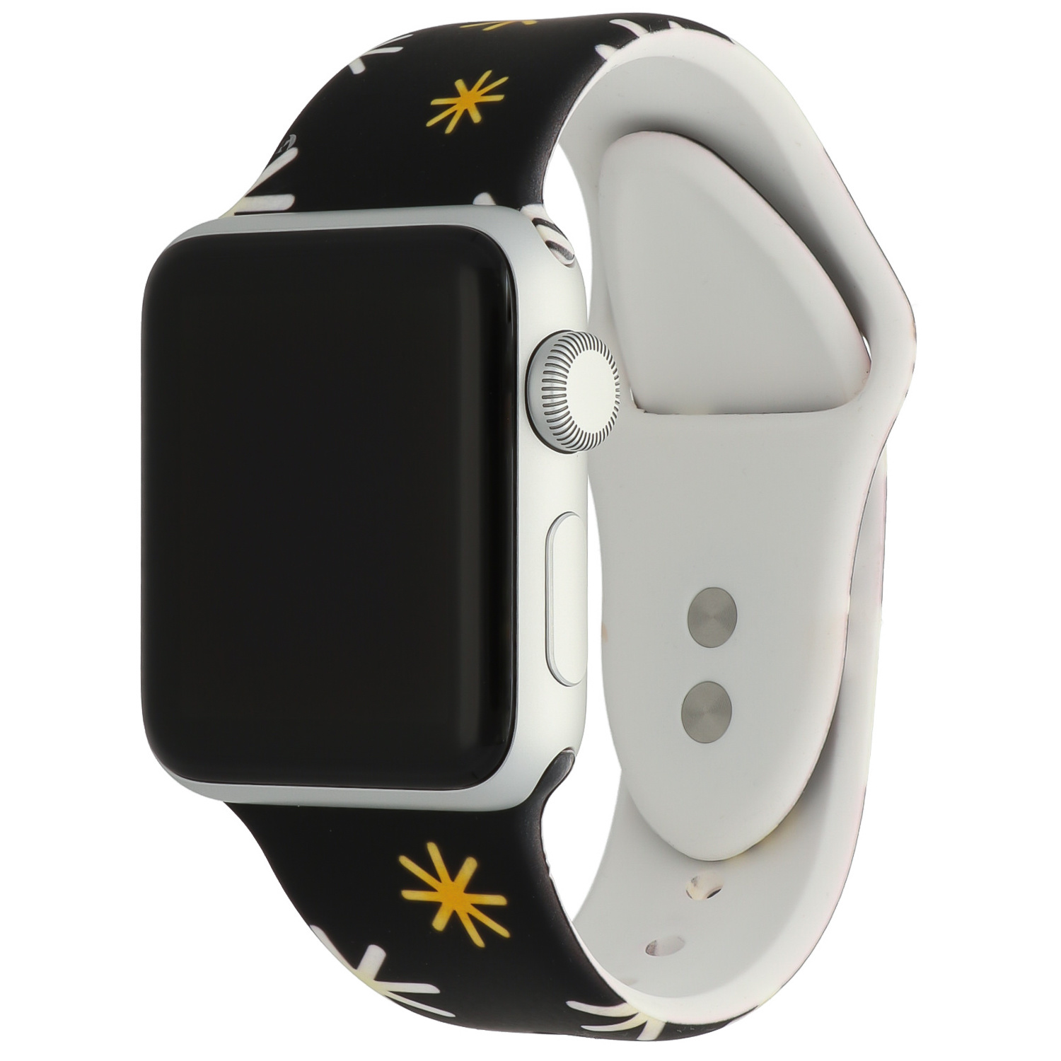Bracelet sport imprimé Apple Watch - noir de Noël