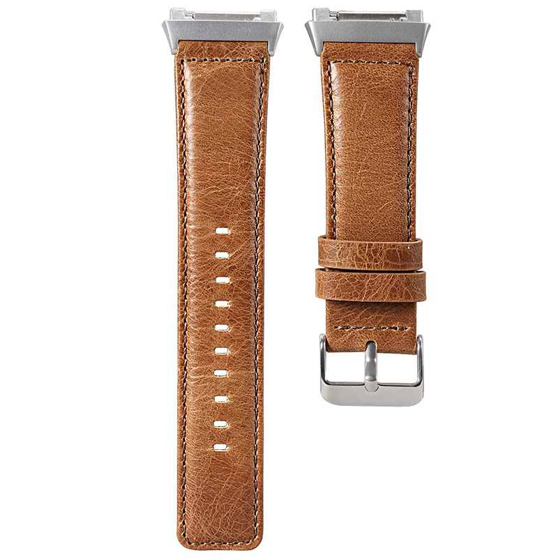 Bracelet véritable en cuir Fitbit Ionic - marron clair