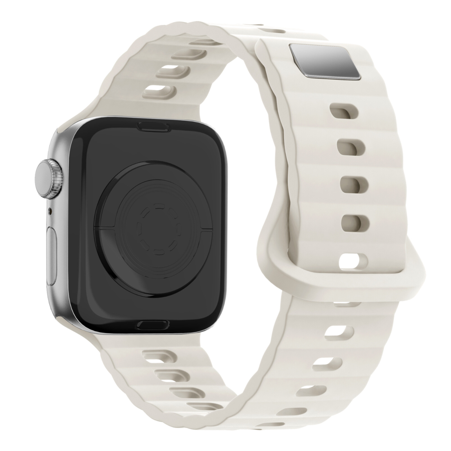 Bracelet silicone Wave Apple Watch - Lumière stellaire