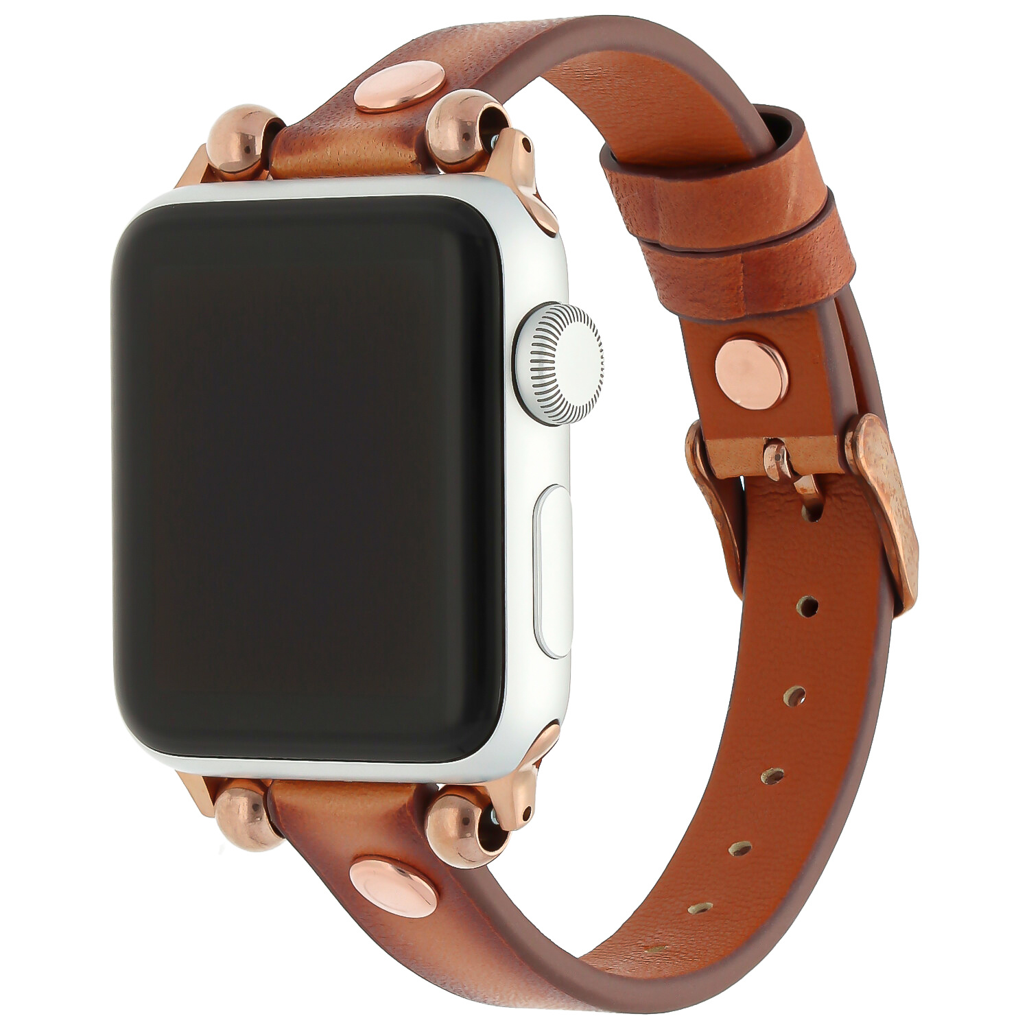 Bracelet en cuir fin Apple Watch - marron