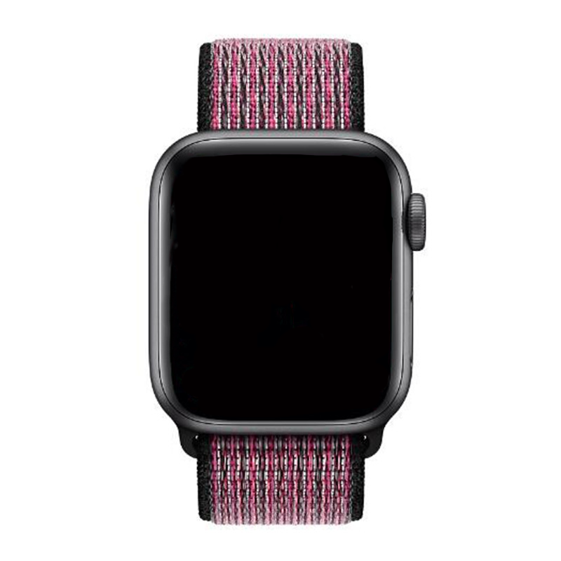 Bracelet boucle sport en nylon Apple Watch - pink blast real berry
