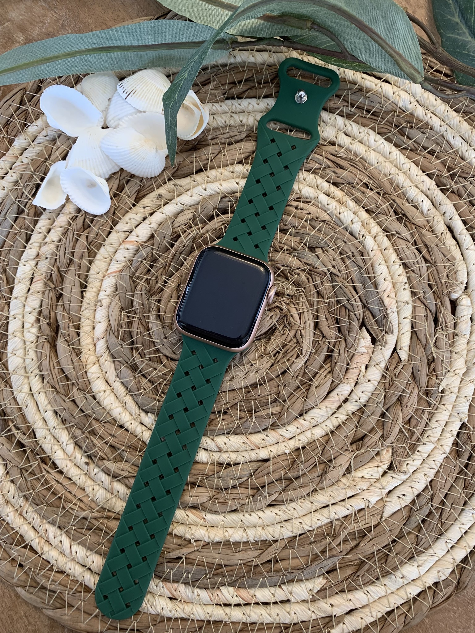 Bracelet sport tressé Apple Watch - vert