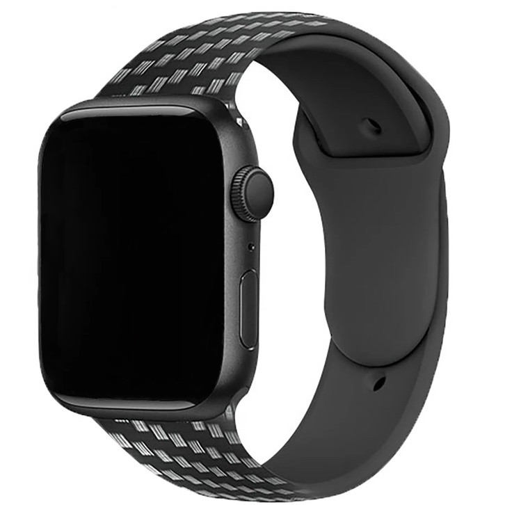 Bracelet sport imprimé Apple Watch - fibre de carbone
