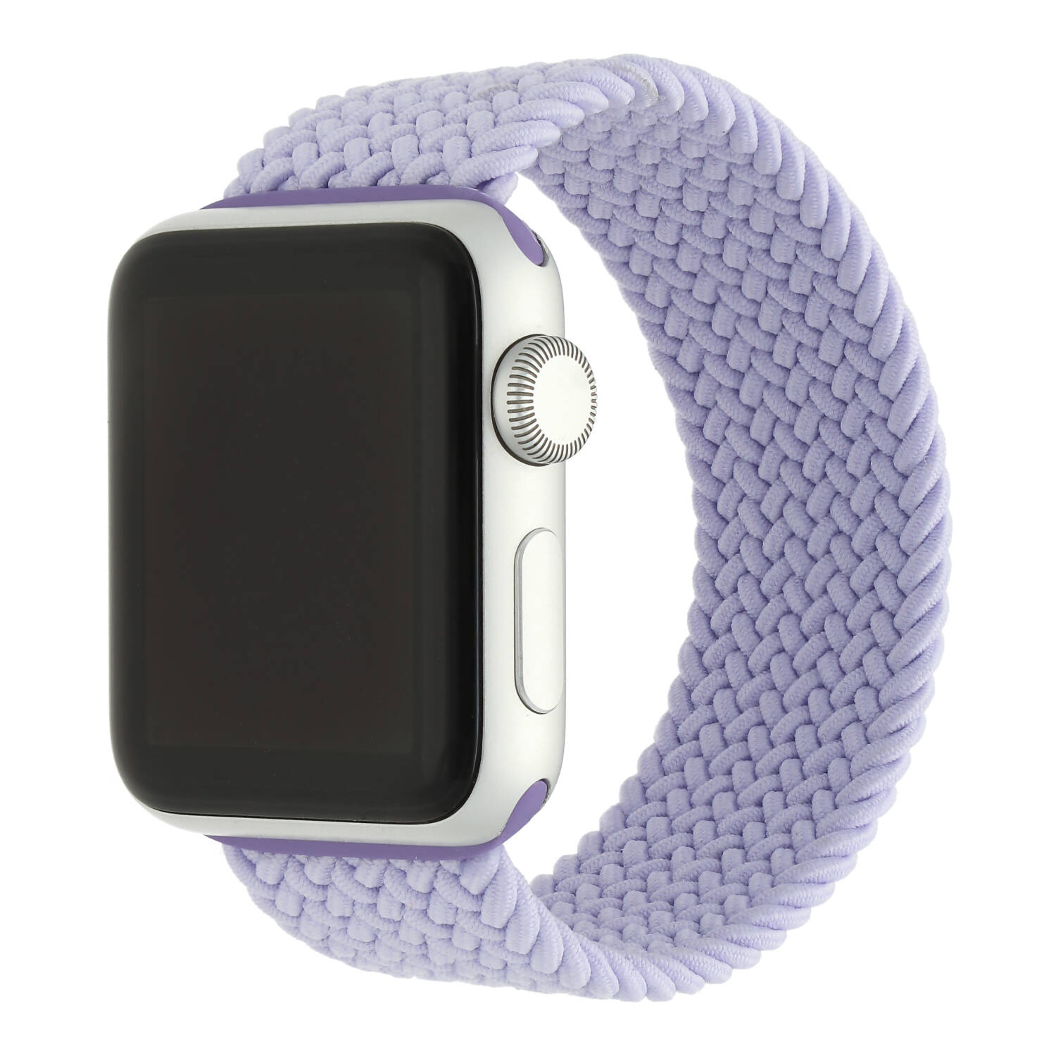 Bracelet nylon Boucle unique tressé Apple Watch - manque de violet